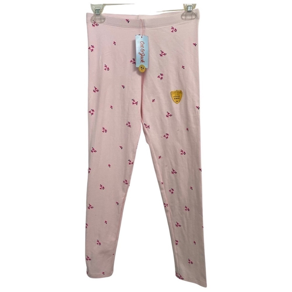Cat & Jack Girl’s Light Pink Whimsical Petite Floral Leggings Size XL NWT - Picture 3 of 4